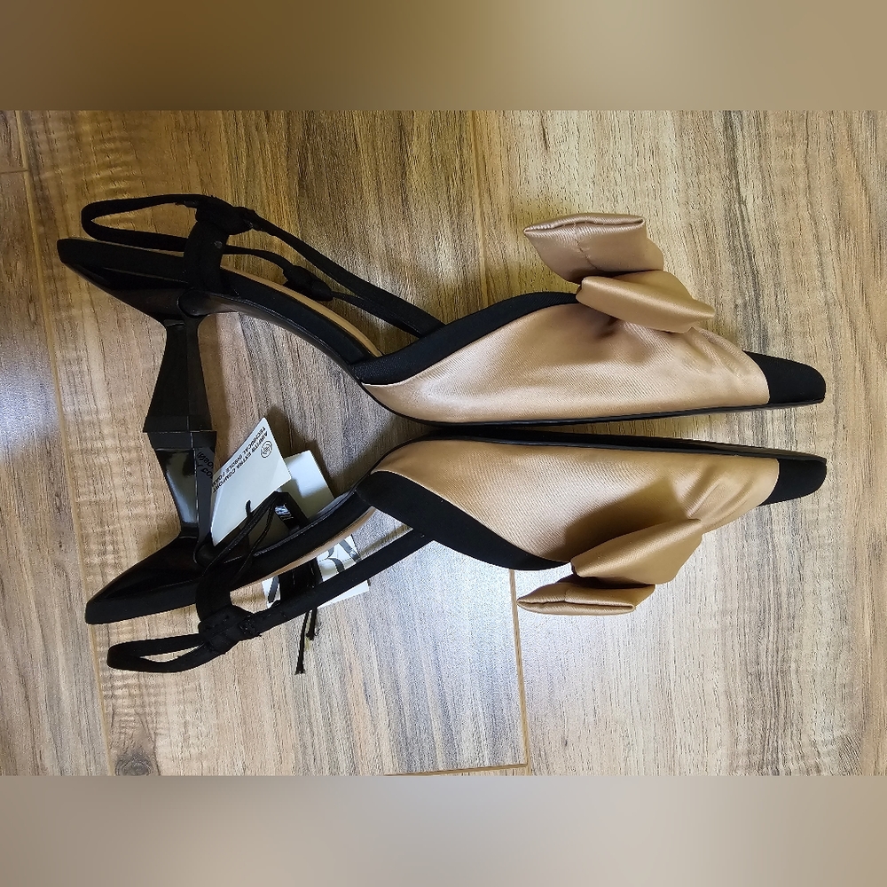 Zara, BOW TRIM SLINGBACKS, US 7.5 - Picture 5 of 14